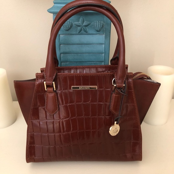 🆕❌SOLD❌LEATHER BRAHMIN PRISCILLA Satchel - Picture 2 of 8